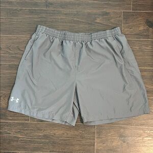 Under Armour Men's Light Gray Performance Athletic Shorts